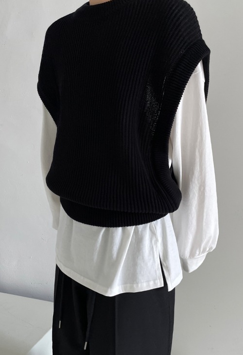 deep armhole knit vest