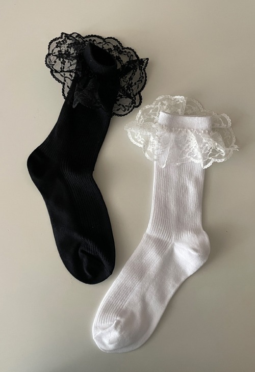 lace frill socks
