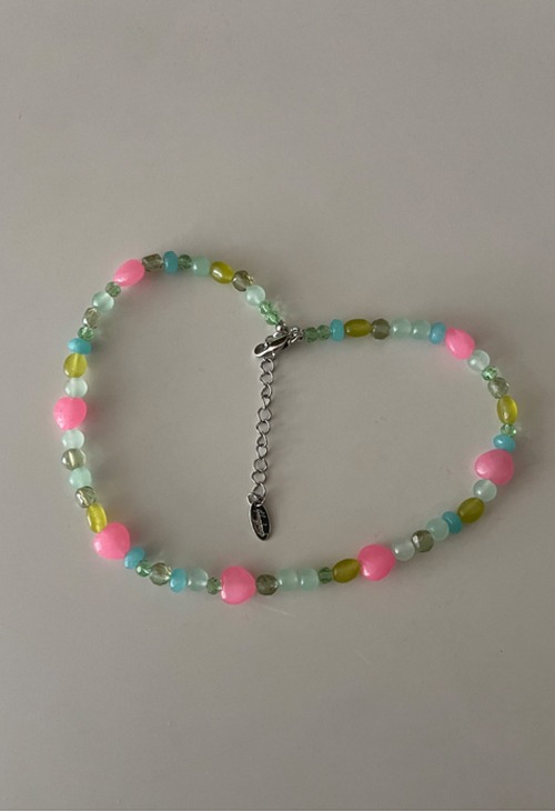 heart beads necklace